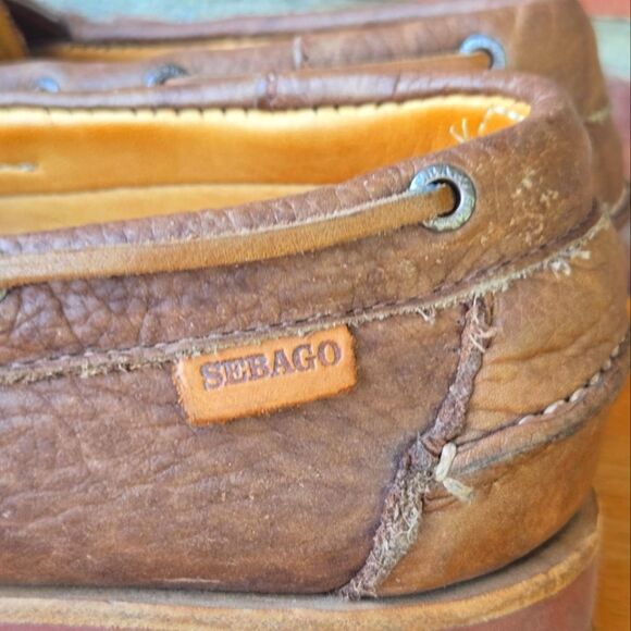 Sebago Docksides Leather loafers men's 10.5 Slip Resistant Non-Marking - Picture 5 of 11